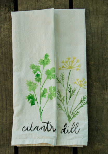 Hand Stenciled Tea Towels