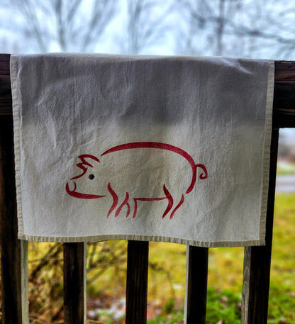 Hand Stenciled Tea Towels