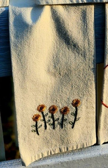 Hand Embroidered Tea Towels